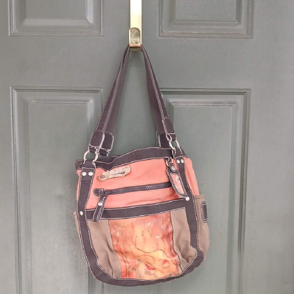 Sherpani Pink and Brown Shoulder Bag